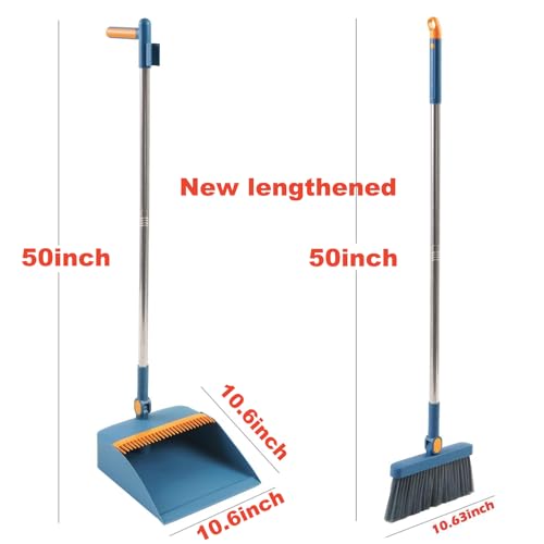 Xixiwow Starry Sky Blue Broom And Dustpan Set,New Upgrade Lengthening Handle To 50 Inches thumb #4