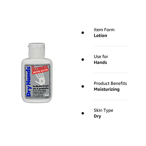 Dry Hands "The Ultimate Gripping Solution" All-Sport Topical Lotion- 2 Ounce #TOP1