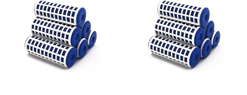 La Rosa Bigoudis Thermique en Céramique - Bigoudis Chauffants - 8 Pièces de 23 mm - Bleu
