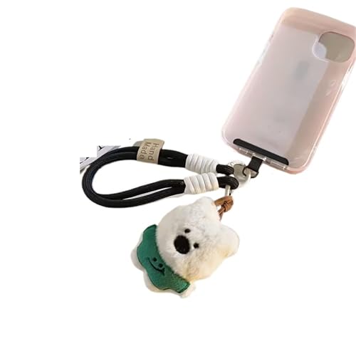 Correa de muñeca para teléfono de oso animado con cordón suave pack de 2
