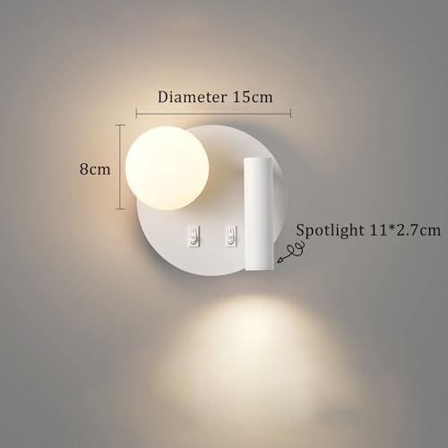 LED interior apliques de pared de diseño minimalista con pantalla de cristal premium 3