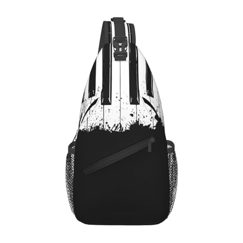 Bolso tipo bandolera con estampado Piano
