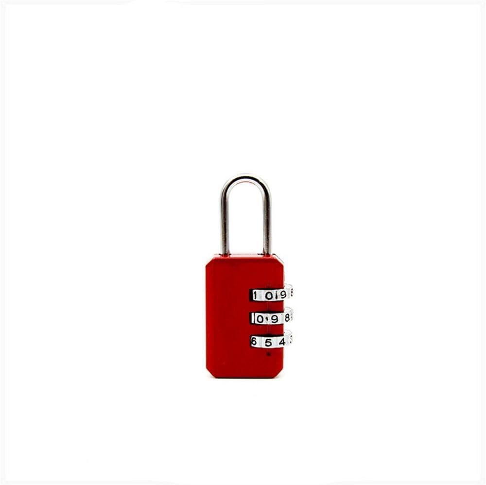 Padlock Zinc Alloy Locker Lock Digit Code Number Suitcase 4 Bit Code Lock(red)