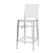 Kartell – Sgabello da bar One More PLEASE – H75 cm – Schienale quadrato – Cristallo