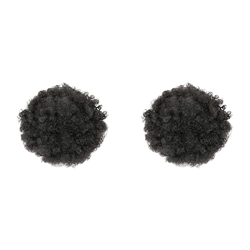 Didiseaon 4pcs Afro Short Curly Bun Extension Drawstring Puff Ponytail