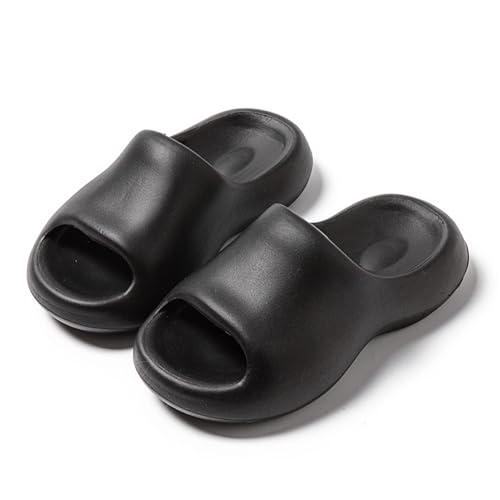 Alexis Leroy Unisex Antideslizante Pantuflas Interior Exterior Sandalias Bañera Jardín Piscina Pantuflas Negro Nublado 42/43 EU