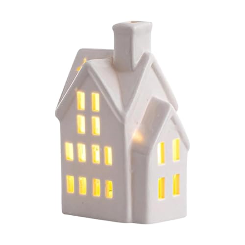 Casas de Navidad con luz LED de escritorio para decoración de mesa interior 2