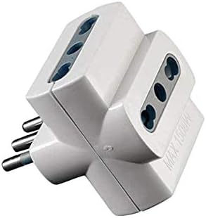 ADATTATORE SINGOLO SPINA ASIMMETRICA 'SALVASPAZIO' SPINA 2P T 10A - BIANCO - Foto 2