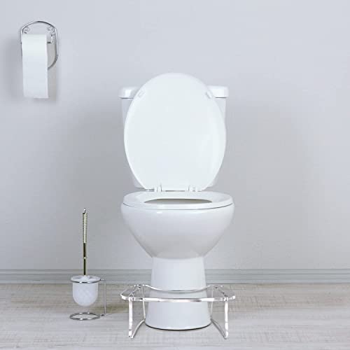 Stauber Best Potty Stool - Squatting Toilet Stool (Clear Acrylic, 6.5" Height) #TOP3