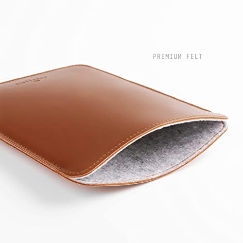Comfyable E-Reader Sleeve Precisely Compatible for 7 Inch Kindle Paperwhite Colorsoft Edition, 6.8 Inch Kindle Paperwhite 5 (11th Generation 2021), PU Faux Leather Protective Pouch Case Cover, Brown