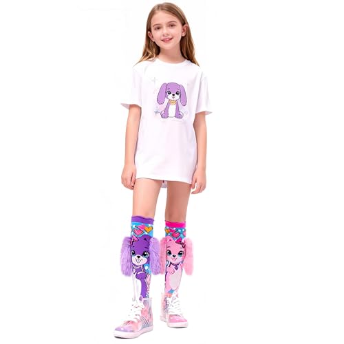 Crazy socks for kids Cute girl socks girls wacky Funky Stretch Mid to High Novelty Socks