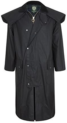 Unisex Premium Quality Lined Waxed Cape Long RainCoat Made in UK
