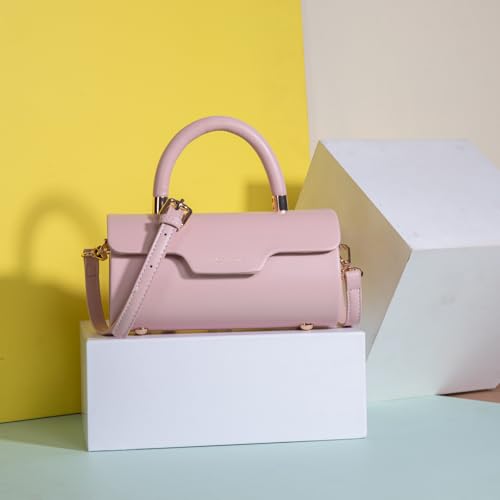 Image of Milan Chiva Top Handle Bag for Women Mini Barrel Crossbody Handbag with Adjustable Strap Elegant Small Purses | Small