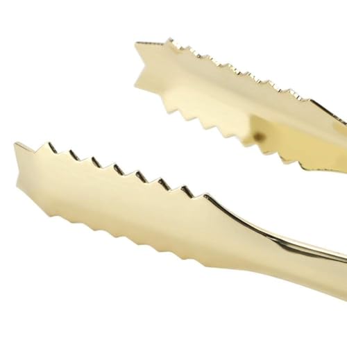 Stainless Steel Gold Ice Tongs - Mini Bar Sugar & Candy Serving Utensil for Appetizers, Salads, and Ice Buckets (Elegant Gold Finish) - Image 5