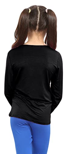 Kids Comfortable Long Sleeve Top, Casual Boys Long Sleeve T-Shirt, Breathable Viscose Blend Round Neck Girls School Shirts Tops, Stretchy Boys Girls T Shirts Size 2-13 Year