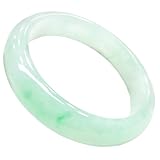 CUTEZING Green Women's Jade Bangle Fashion Jadeite Retro Simple Parties Good Luck Bangle Valentine Jewelry Gift 2.4”/62mm (Green, Sport)