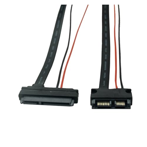 Cable SATA Serial ATA 22Pin 7+15 Hembra a Slimline SATA 13Pin 7+6 Macho 30 cm miniatura 4