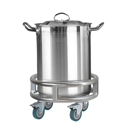 Mobiler Topfwagen, robuster Edelstahl mit 4 Rädern, ideal für Küche und Restaurant, robuste Aufbewahrungslösung für Kochgeräte