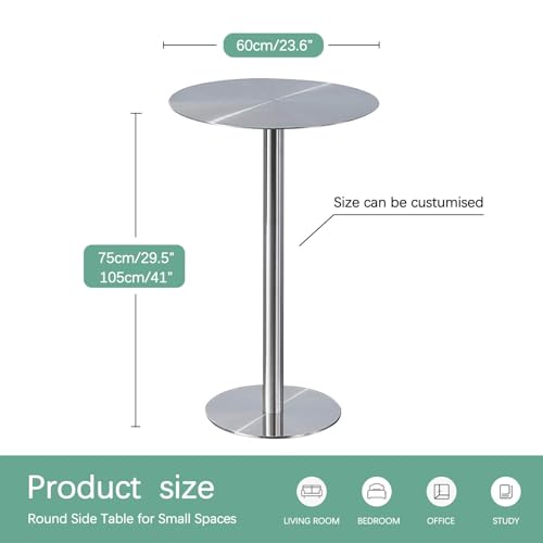 Table de salle à manger moderne en acier inoxydable de haute qualité