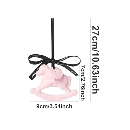 Difusor de aroma de yeso forma caballo mecedor rosa miniatura 6