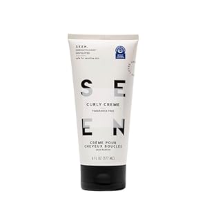 SEEN Curly Creme, Fragrance Free – Non-Comedogenic & Curl Defining Styling Hair Cream- Anti Frizz- Heat Protectant- Safe for Sensitive Skin