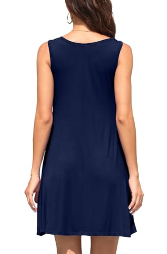 Image of WEACZZY Women Summer Casual Swing T Shirt Dresses Beach Cover up Loose Dress