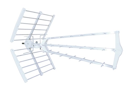 Metronic 415050 Antenne d'extérieur Trinappe amplifiée 55 dB - filtre 4G -UHF - 4K HD