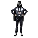 STAR WARS OFFICIAL DARTH VADER LIGHT UP HALLOWEEN COSTUME FOR KIDS - Polyfil Stuffed Light Up Jumpsuit w/Cape and Helmet Mask