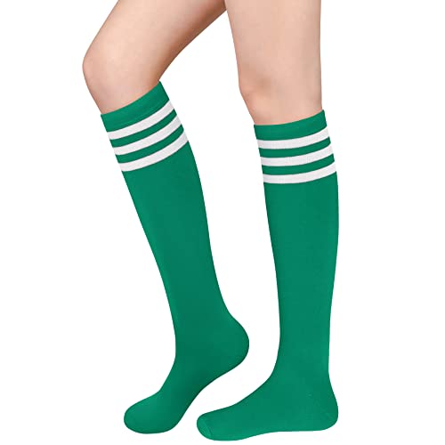 Olreco Green Socks Green Knee High Socks for Women St Patricks Day Sock Womens High Sock St. Patricks Day Accessories Costume