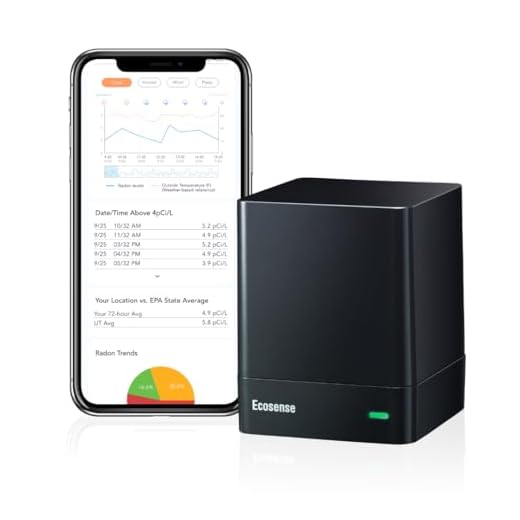 Ecosense EQ100 EcoQube, Smart Continuous Radon Detector for Home, Easy to Use, Accurate, Wi-Fi, USA Version pCi/L