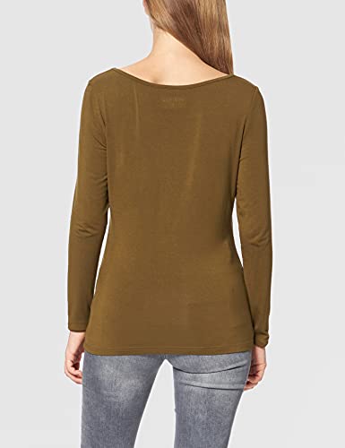 Desires Giselle Long Sleeve Slim Tee Donna, Verde