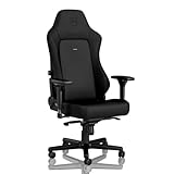 noblechairs Hero Black Edition - Hochwertiger und langlebiger Gaming Stuhl inklusive Kissen, atmungsaktives Kunstleder, Premium-Verarbeitung