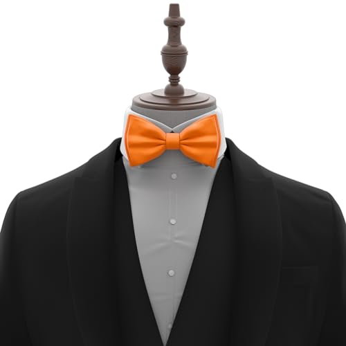 Image of Adam Young Men's Bow Ties Pre-Tied Style Formal Satin Classic Bowtie for Tuxedo Faux Silk