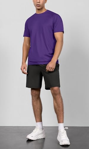ODODOS Men's Quick Dry Short Sleeve Shirts UPF 50+ Sun Protection SPF Athletic Tops Workout T-Shirts4