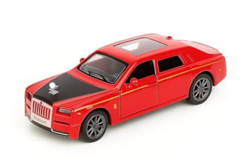 Image of Rolls Royce Phantom Die-Cast Toy Car - 1:36 Scale Pull Back Alloy Vehicle with Openable Doors - Luxury Car Model for Boys, Kids & Collectors - Classic Gift Toy (Color As Per Stock)