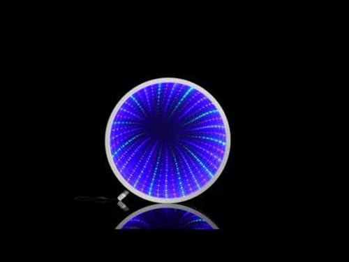 Playlearn White Infinity Mirror | Light Up Sensory White Mirror 25cm Multi-Colour 42-LED