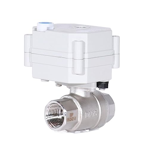 Vanne motorisée DN10 BSP en acier inoxydable 304 commande manuelle CR702 DC5V - 4