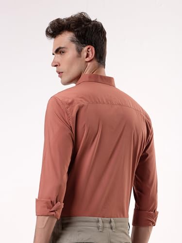 Image of Beyoung Cotton Plain Regular Fit Shirt for Men | Full Sleeve | Formal Shirt | Classic Collar Cotton