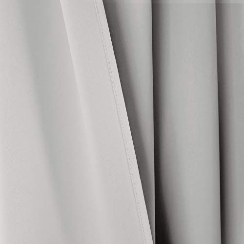 Lush Decor, Light Gray Insulated Knotted Tab Top Blackout Window Curtain Panel Pair, 95" X 52", 95 In X 52 #TOP4
