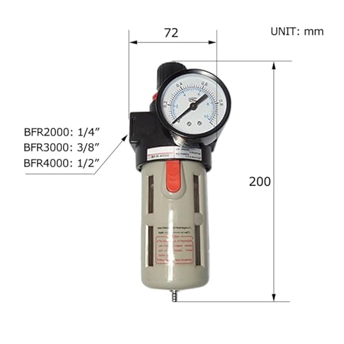 Regulador de presión de filtro de aire BFR4000 y kit de tratamiento neumático PC8-04 2