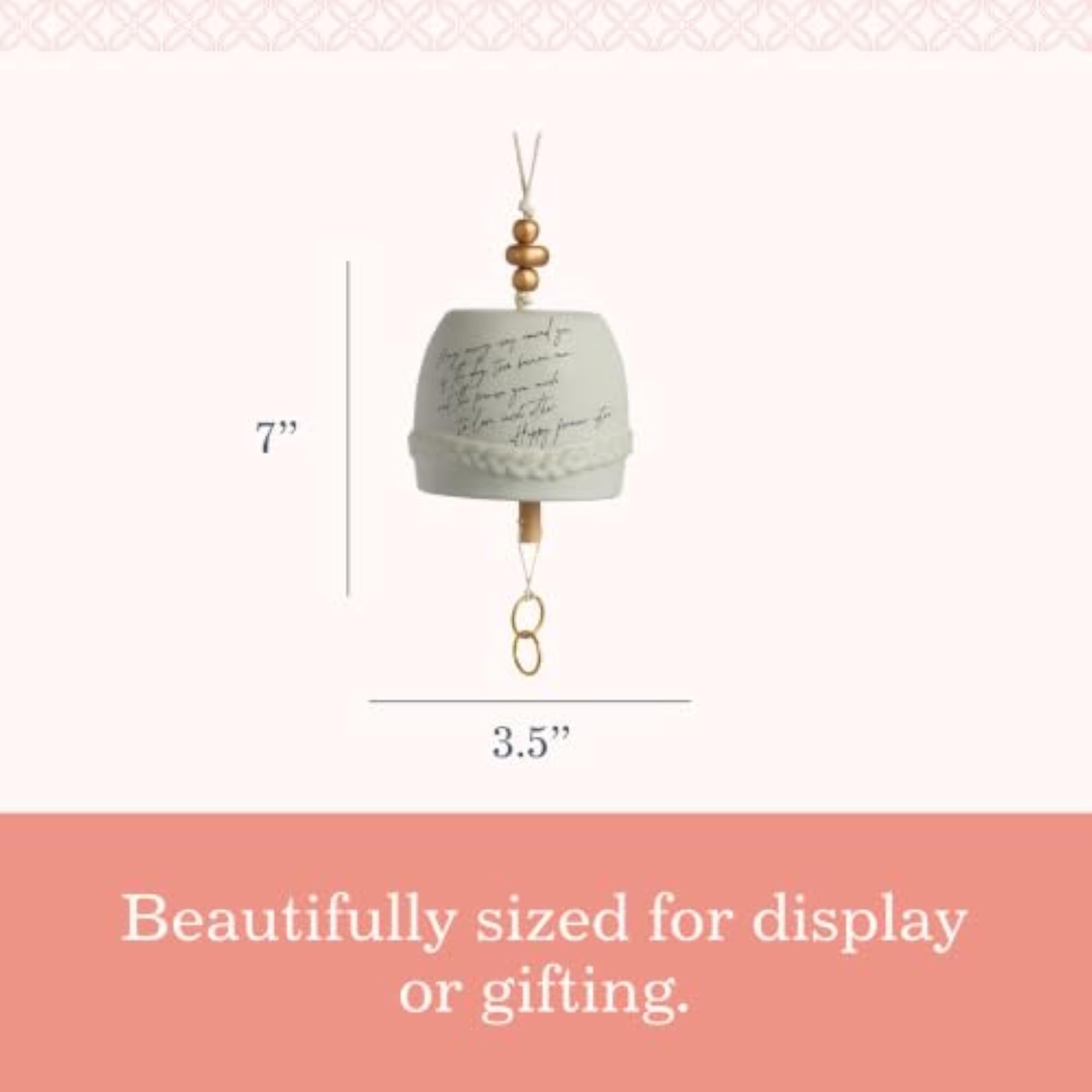 Classic White Ceramic Stoneware Decorative Bell