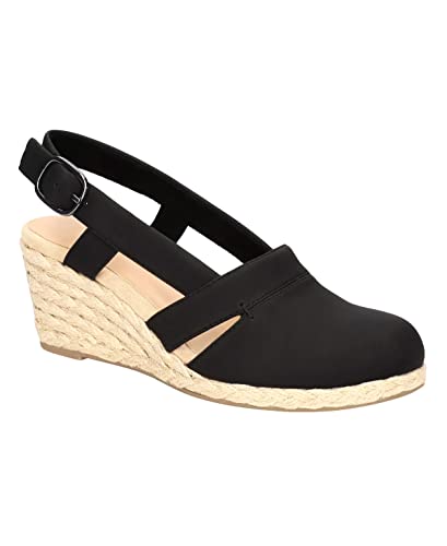 Juliet Holy Womens Wedges Sandals Platform Espadrilles Slingback Closed-toe Clogs Sandals