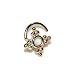 Gold Nose Stud with 2mm Opal 20g, Nose Hoop, Tragus Stud, Helix Stud