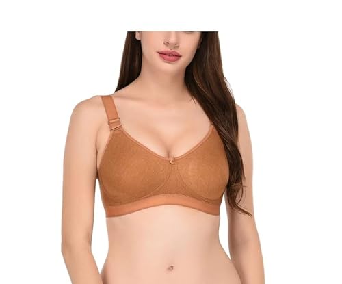 Image of Viral Girl Women's Wire-Free Cotton Hosiery Bra | Non-Padded, Full Coverage, Adjustable Straps | Soft Comfortable Innerwear with Hook & Eye Closure for Everyday Use