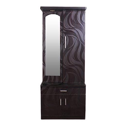 Nova Furnitures Engineered Wood Fine S Textured Varnish Finish Dressing Table - Brown