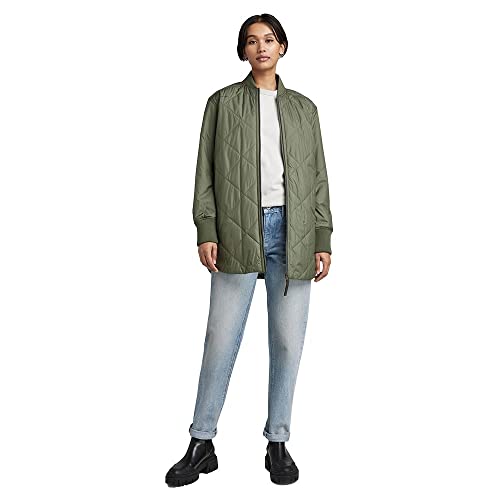 G-STAR RAW Women's Padded Bomber Collar Jacket, Green (lt Hunter B958-8165), M