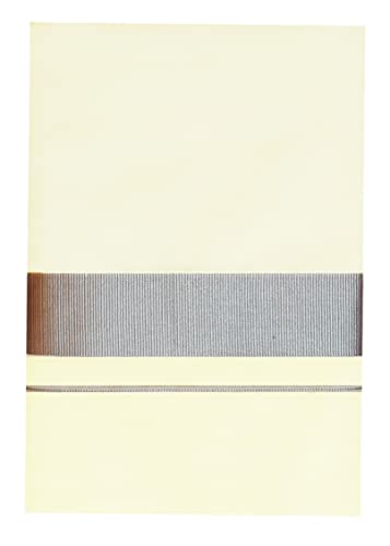 Image of Mens Cream 100% Cotton Dhoti 4.00 Mtrs with Rich Jari Border Dhothi /Vesti /Mundu
