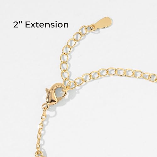 Image of Billet-doux 14k Gold Plated Clovers Bracelet with Sparkling Cubic Zirconia Stones, Non-Tarnish Gold Plated Four Leaf Clover Bracelet, Mother's Day Jewelry Gifts for Women