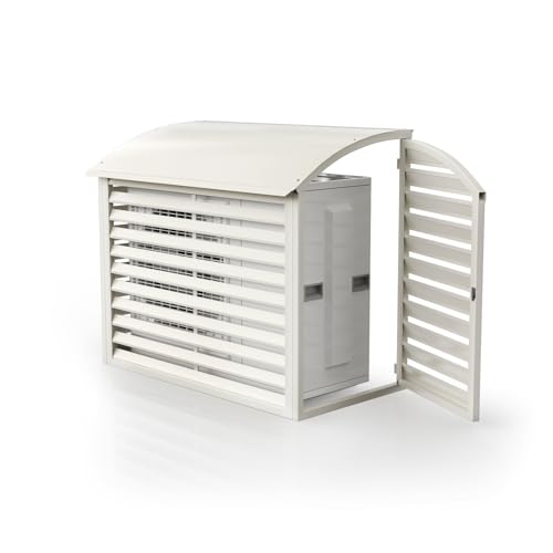 QJSZMEI Mini Split Klimaanlage Abdeckung, Outdoor Regen Schnee Sichtschutz Lärmreduzierung, Zaun zu verstecken Klimaanlage für Wärmepumpe...