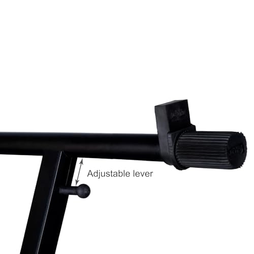 Image of DOLPHIN Heavy-Duty Single-X Adjustable Piano & Keyboard Stand with Secure Locking Mechanism, Sturdy Metal Construction for Home, Studio & Stage Use (Model DP10)